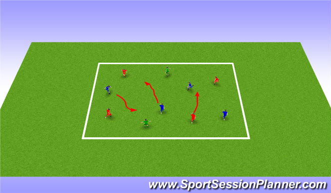 Football/Soccer Session Plan Drill (Colour): Warm up