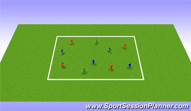 Football/Soccer Session Plan Drill (Colour): Warm up 2