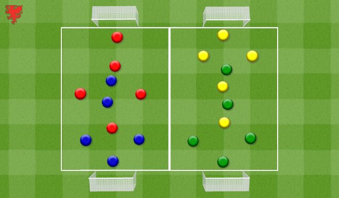 Football/Soccer Session Plan Drill (Colour): U9/U10 Mixed Tournament