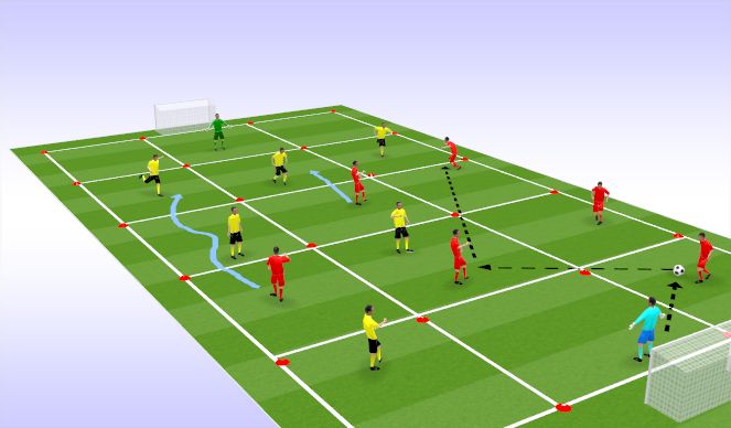 Football/Soccer Session Plan Drill (Colour): Angles and Movement Game