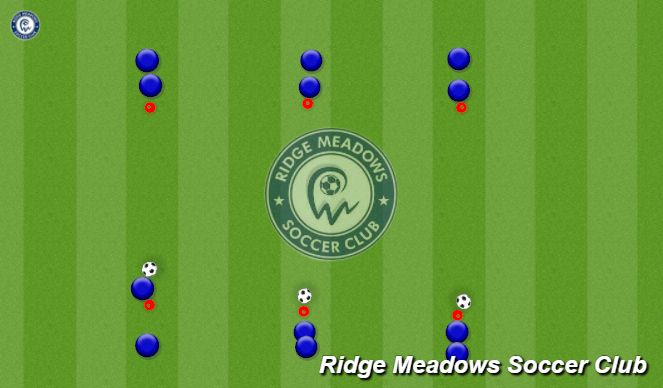 Football/Soccer Session Plan Drill (Colour): Passing Lines