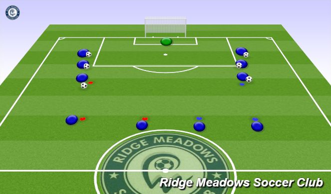 Football/Soccer Session Plan Drill (Colour): Shooting