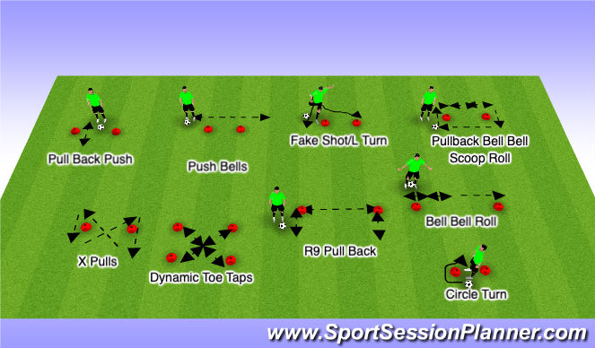 Football/Soccer Session Plan Drill (Colour): 600 Touches