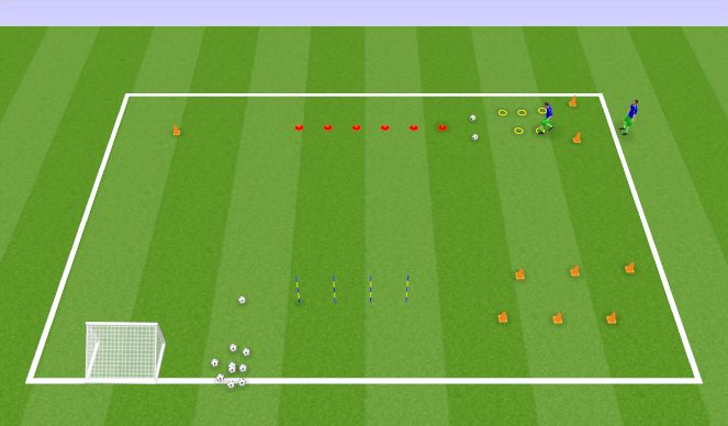 Football/Soccer Session Plan Drill (Colour): Warm up