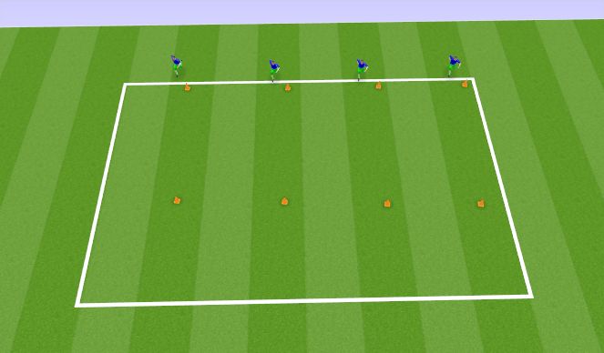 Football/Soccer Session Plan Drill (Colour): Warm-up part II