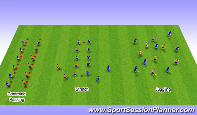 Football/Soccer Session Plan Drill (Colour): Stage 1