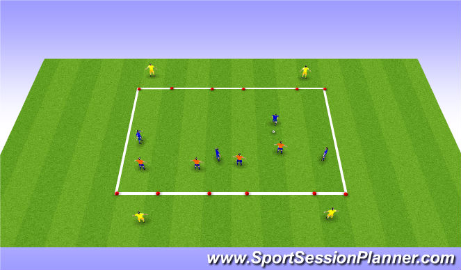 Football/Soccer Session Plan Drill (Colour): Stage 3