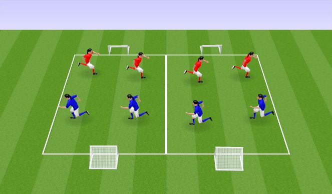 Football/Soccer Session Plan Drill (Colour): 2v2 Games