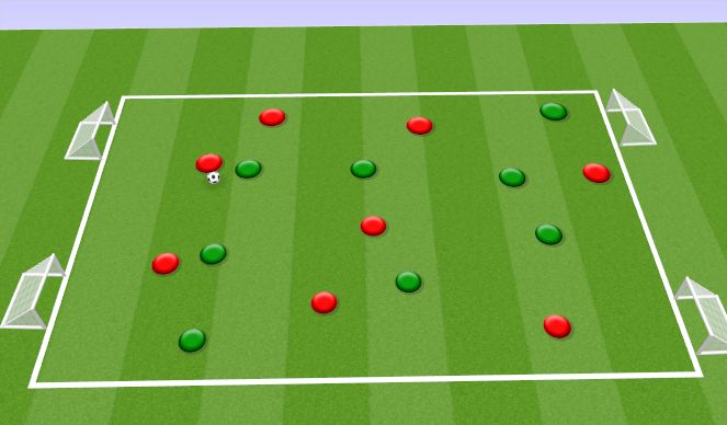 Football/Soccer Session Plan Drill (Colour): WARM UP