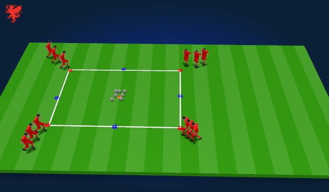 Football/Soccer Session Plan Drill (Colour): Arrival game