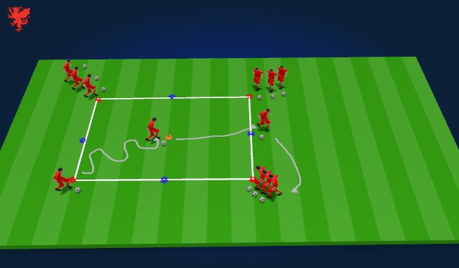 Football/Soccer Session Plan Drill (Colour): Technical