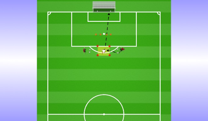 Football/Soccer Session Plan Drill (Colour): Technical Base - Receive & Shoot