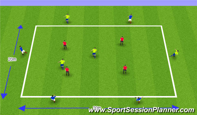 Football/Soccer Session Plan Drill (Colour): Possession Game