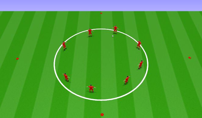 Football/Soccer Session Plan Drill (Colour): Warm-Up - Passing in a Circle