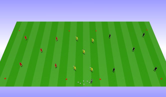 Football/Soccer Session Plan Drill (Colour): SSG - 3 Zone Game