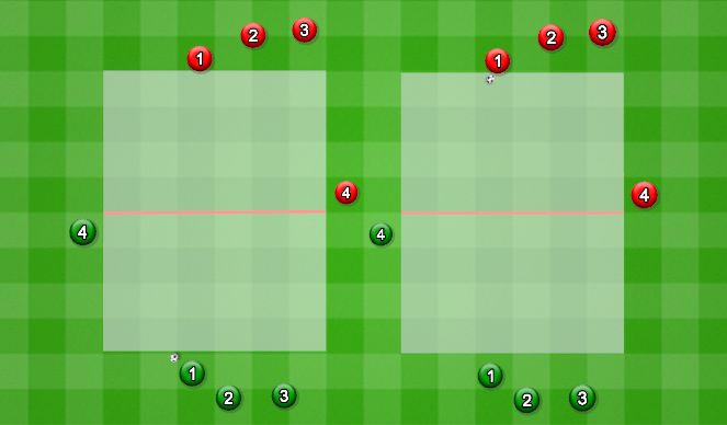 Football/Soccer Session Plan Drill (Colour): 1v1 Animation 