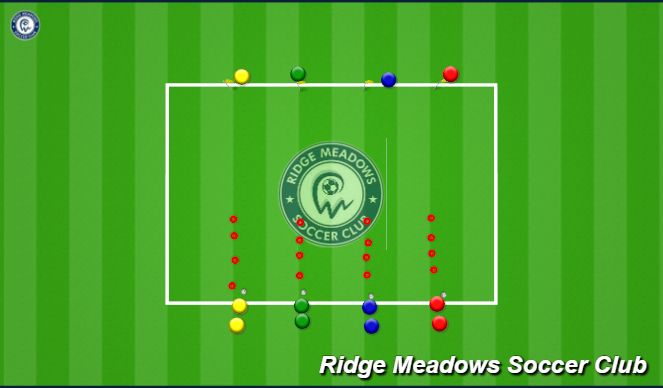 Football/Soccer Session Plan Drill (Colour): Dribbling Relay's