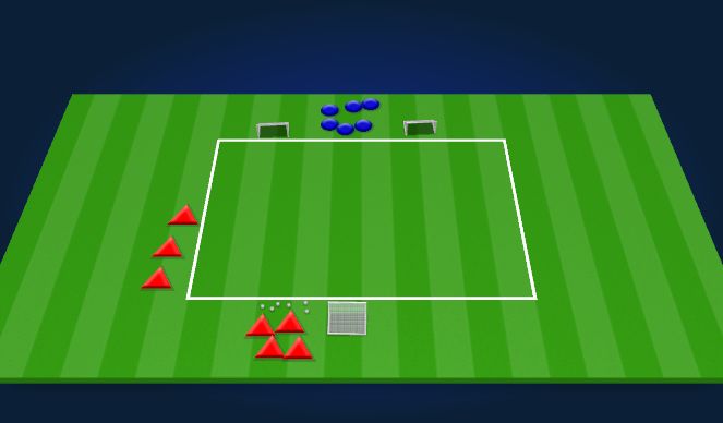 Football/Soccer Session Plan Drill (Colour): 2v1