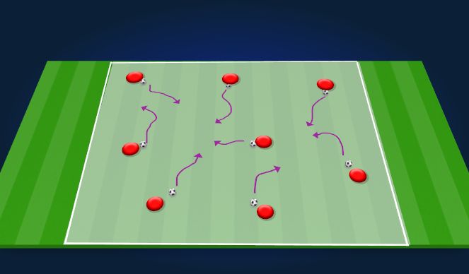 Football/Soccer Session Plan Drill (Colour): Warm Up