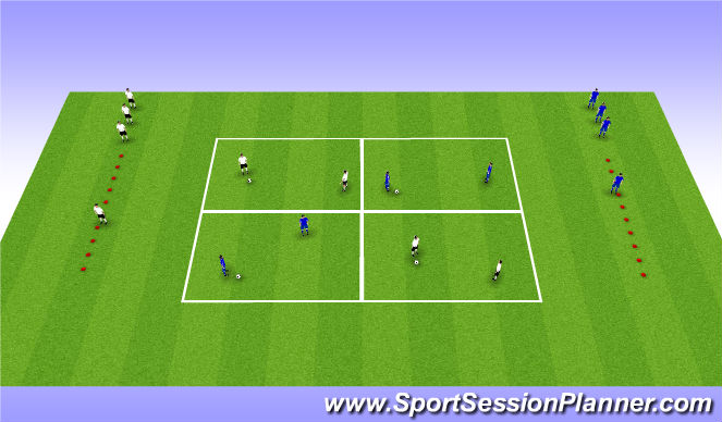 Football/Soccer Session Plan Drill (Colour): Warm Up / SAQ