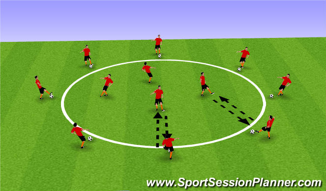 Football/Soccer Session Plan Drill (Colour): Warm Up