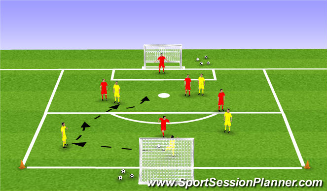 Football/Soccer Session Plan Drill (Colour): Skill Game: First Touch