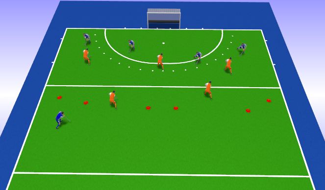 Hockey Session Plan Drill (Colour): Partijvorm