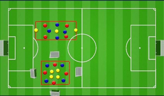 Football/Soccer Session Plan Drill (Colour): 4 vs 4 + 3