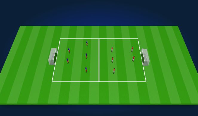 Football/Soccer Session Plan Drill (Colour): GAME - 6X6