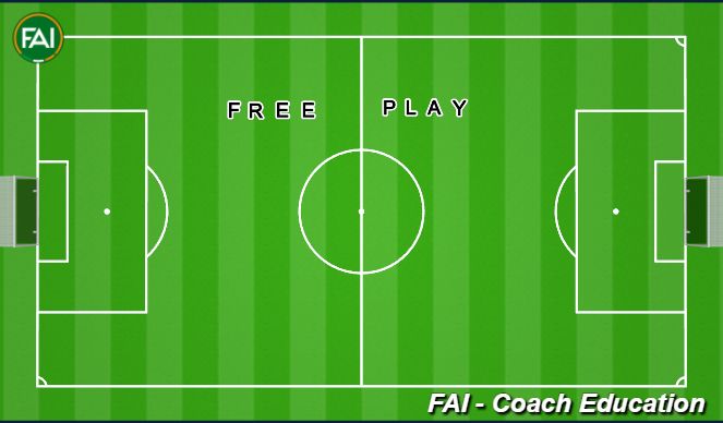 Football/Soccer Session Plan Drill (Colour): Free Play (15 mins)