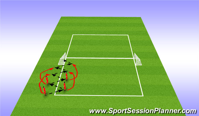 Football/Soccer Session Plan Drill (Colour): One touch movement