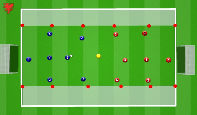 Football/Soccer Session Plan Drill (Colour): Block and press