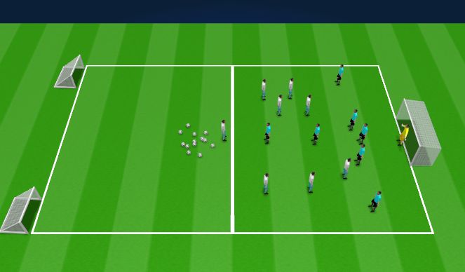 Football/Soccer Session Plan Drill (Colour): 8v8 Breakout Game