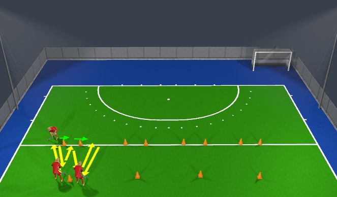 Hockey Session Plan Drill (Colour): intensief passing