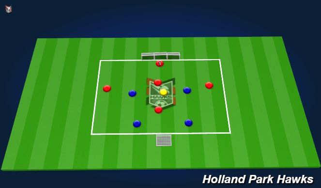 Football/Soccer Session Plan Drill (Colour): Conditioned SSG