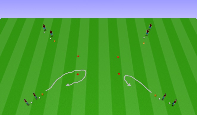 Football/Soccer Session Plan Drill (Colour): Technical Warm-Up