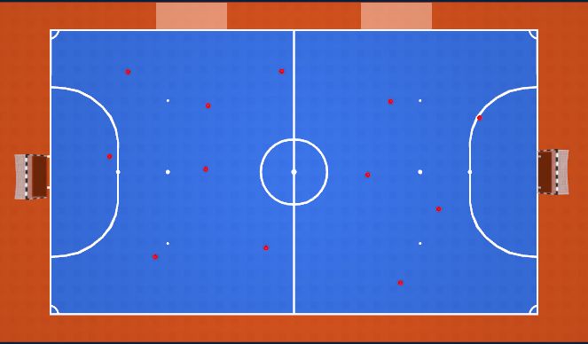 Futsal Session Plan Drill (Colour): Warmup