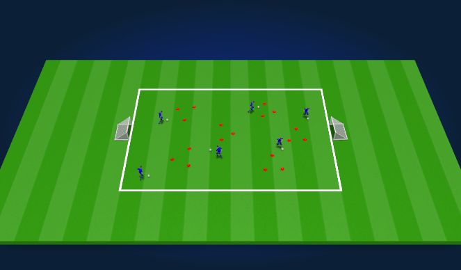 Football/Soccer Session Plan Drill (Colour): Stop turn set up