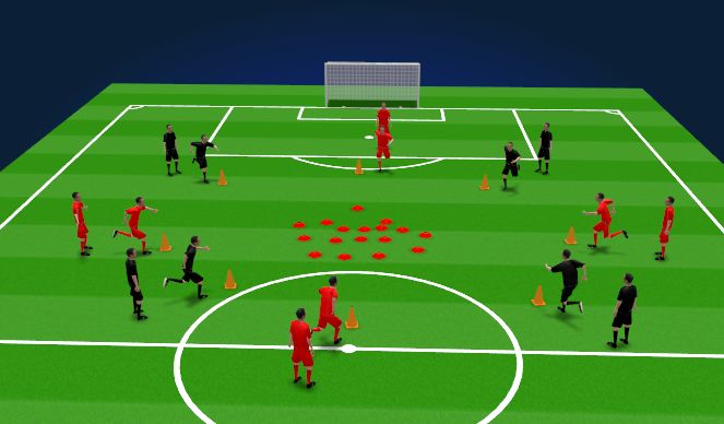 Football/Soccer Session Plan Drill (Colour): Physical Literacy - Nuts and Squirrels