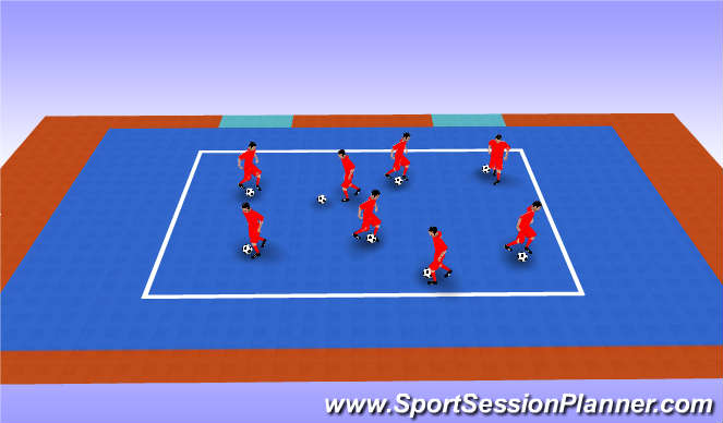 Futsal Session Plan Drill (Colour): Ball Manipulation