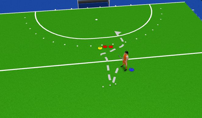 Hockey Session Plan Drill (Colour): Alone