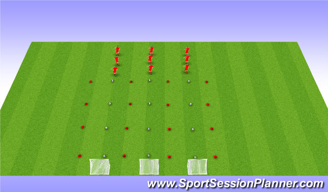 Football/Soccer Session Plan Drill (Colour): Ball Mastery Warm Up