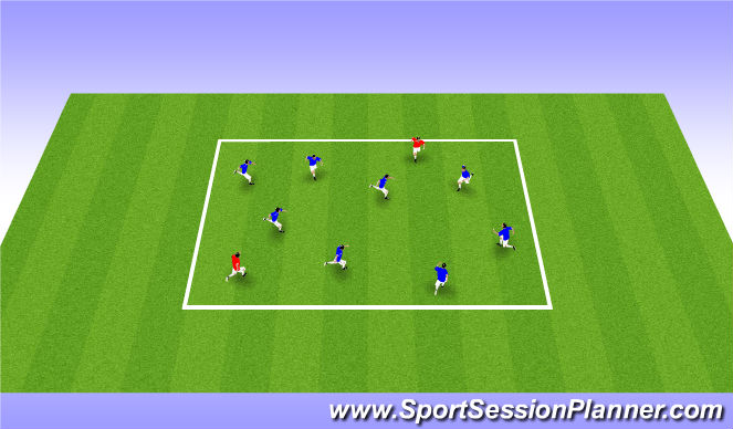 Football/Soccer Session Plan Drill (Colour): Warm up - Tag