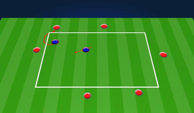 Football/Soccer Session Plan Drill (Colour): RONDO 6V2