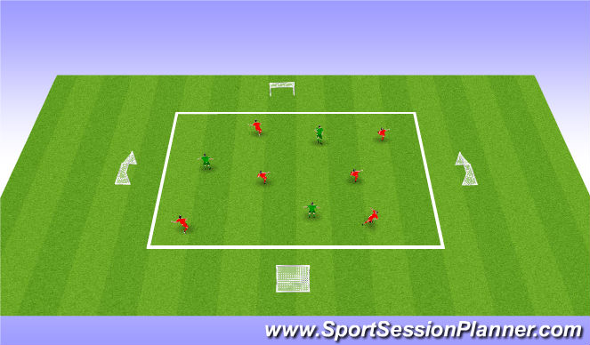 Football/Soccer Session Plan Drill (Colour): Handicapped Possession