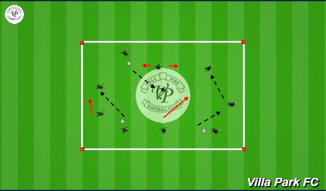 Football/Soccer Session Plan Drill (Colour): Passing and Tag Game