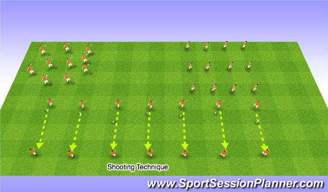 Football/Soccer Session Plan Drill (Colour): Warm Up