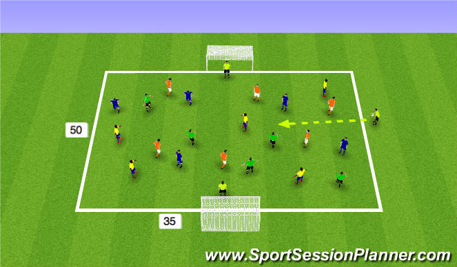 Football/Soccer Session Plan Drill (Colour): Expanded Sm Sided