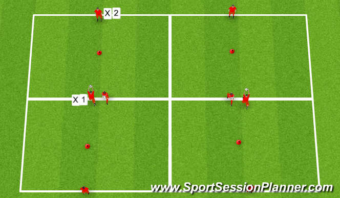 Football/Soccer Session Plan Drill (Colour): Agility W/Ball