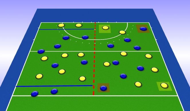 Hockey Session Plan Drill (Colour): Game 1 & 2